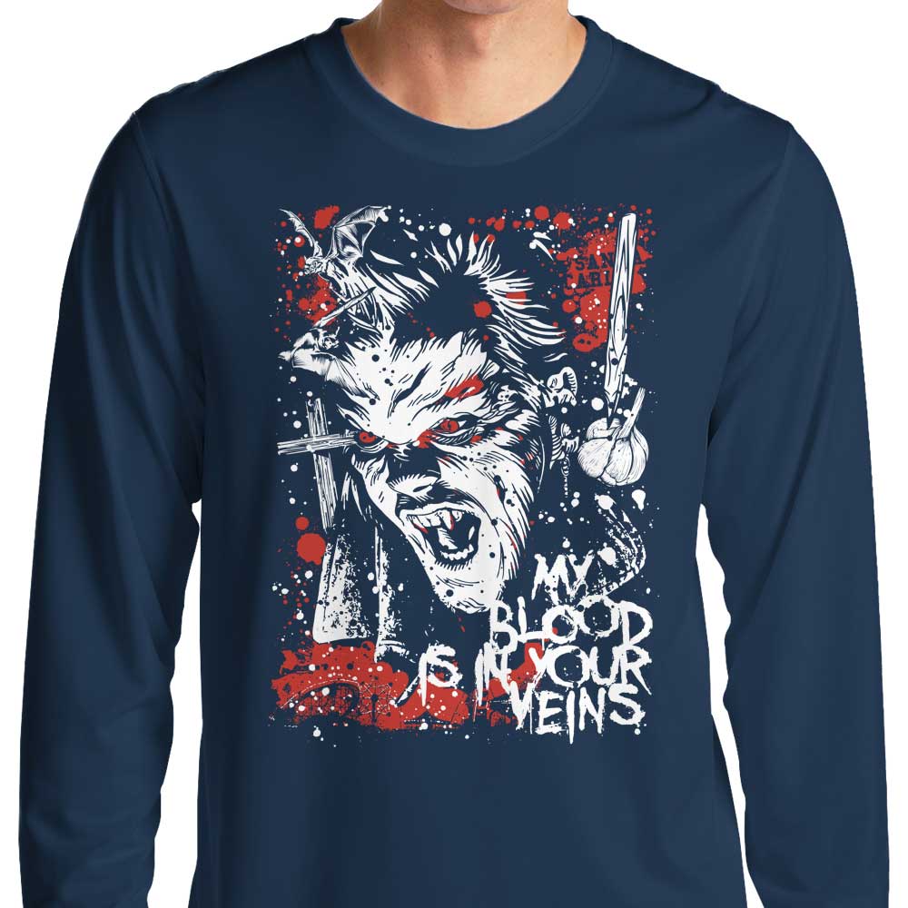 Arinesart's 'Blood in Your Veins' Long - Sleeve Stylish T - Shirt