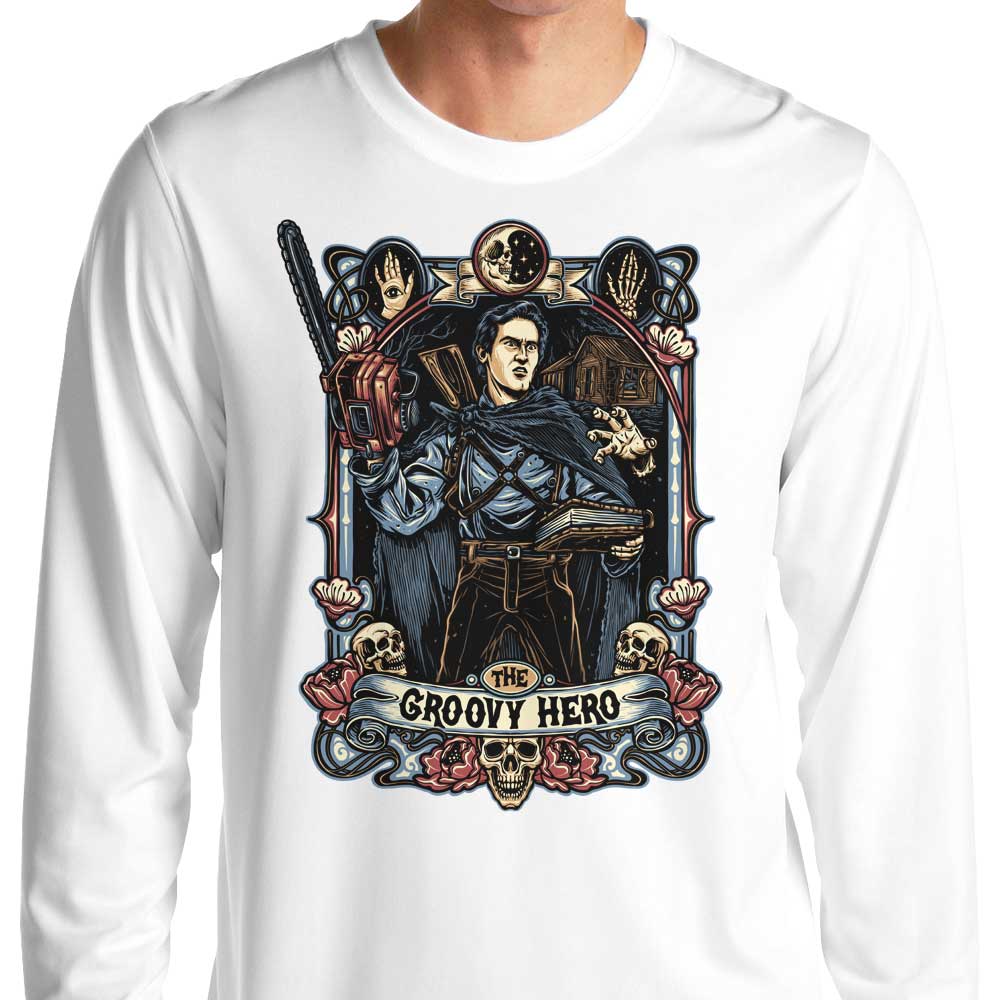 The Cool and Trendy Groovy Hero Long - Sleeve Men's/Women's T - Shirt