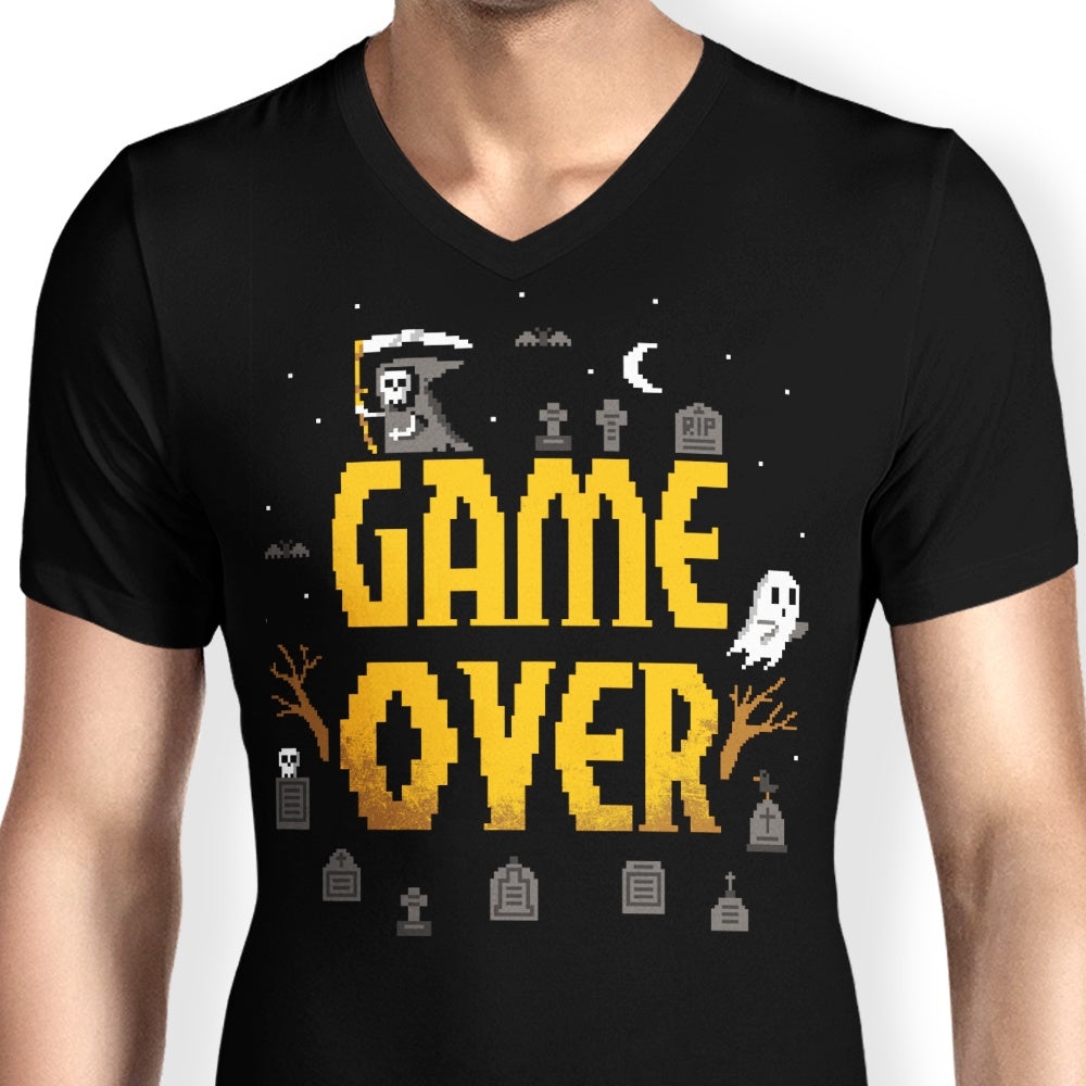 DinoMike's Men's V-Neck 'Game Over' T-Shirt