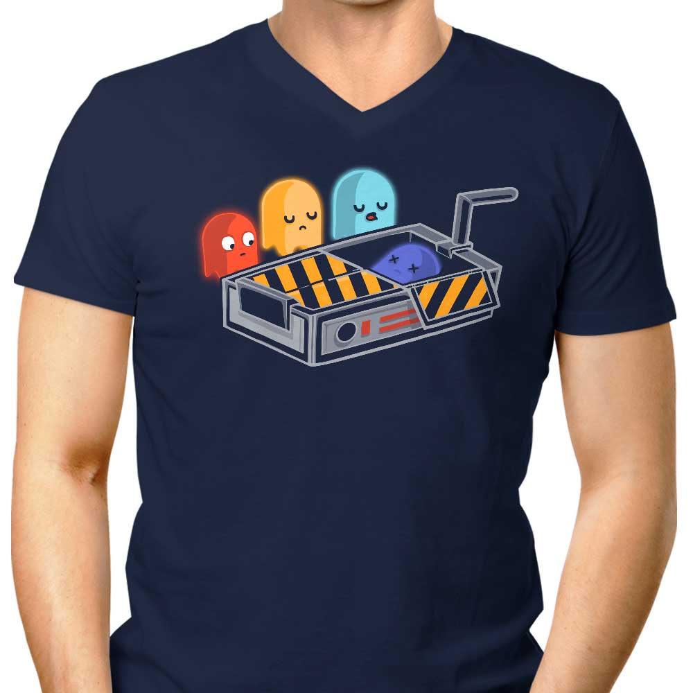 Men's V-Neck T-Shirt Inspired by Ghostbusting - Naolito's Ghostbusted