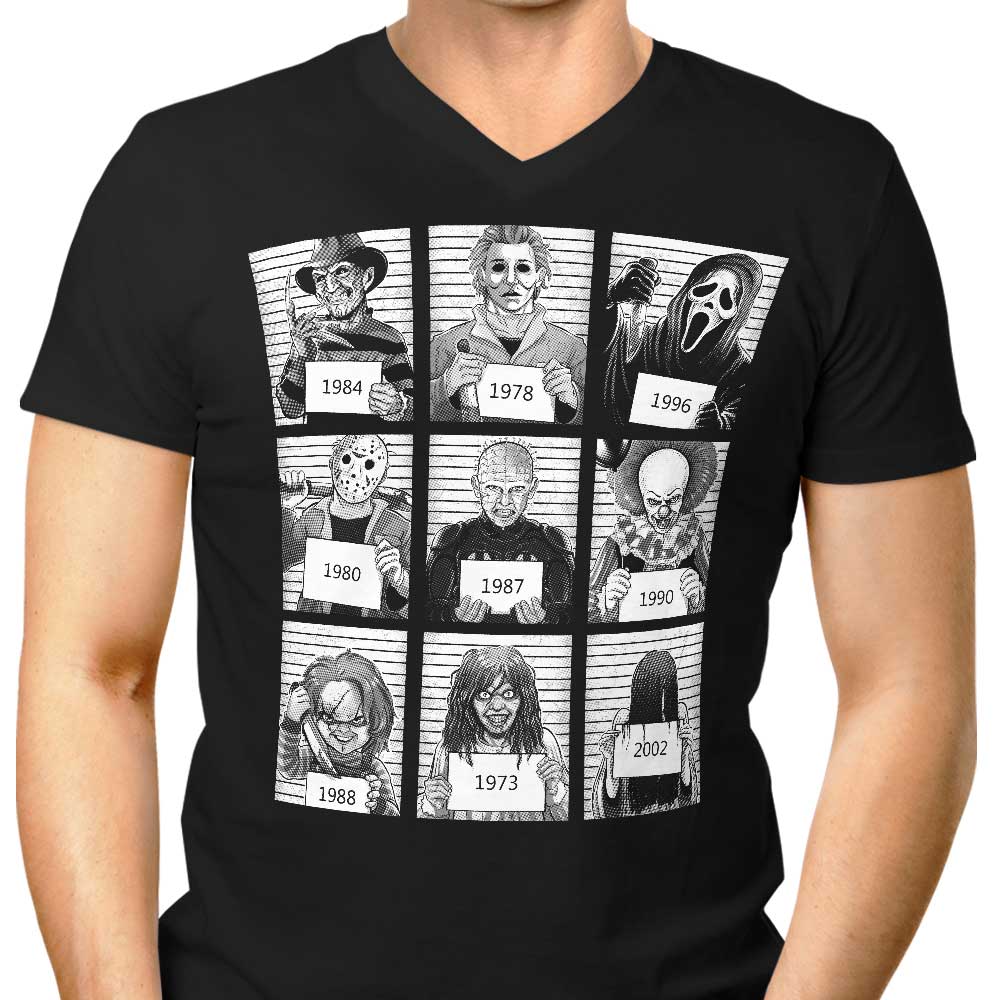 Alemaglia's Men's V-Neck Prison Horror Style T-Shirt