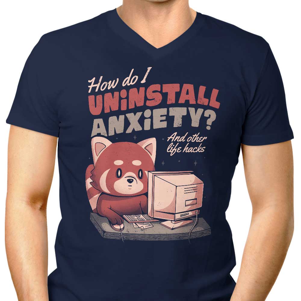 Men's V-Neck T-Shirt - Guide on How to Remove Anxiety