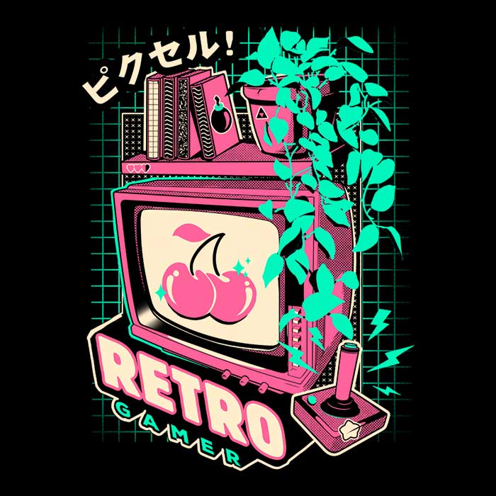 Vintage Retro Gaming Long Sleeve Crewneck T-Shirt