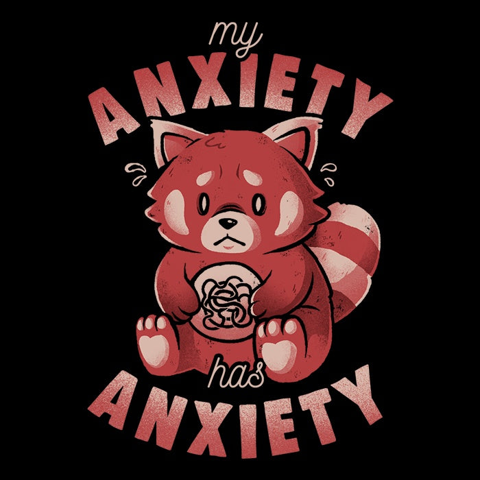 Men's Stylish V-Neck T-Shirt - 'My Anxiety has Anxiety'