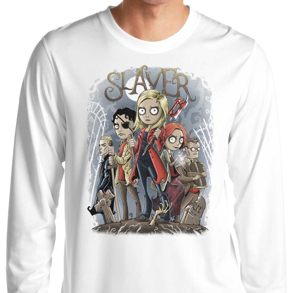Saqman's Slayer Long Sleeve Crewneck T - Shirt in S to 4XL Sizes