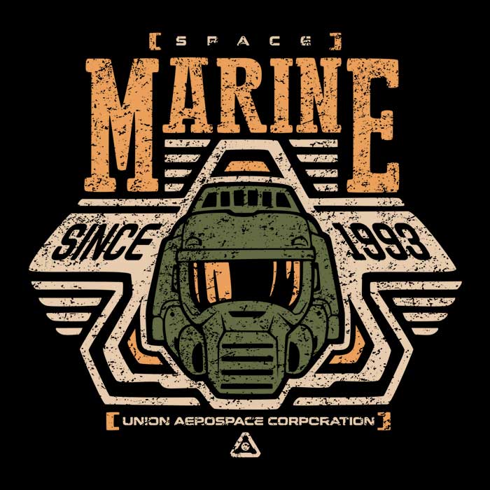 Long Sleeve Space Marine-themed T-Shirt for Casual Wear