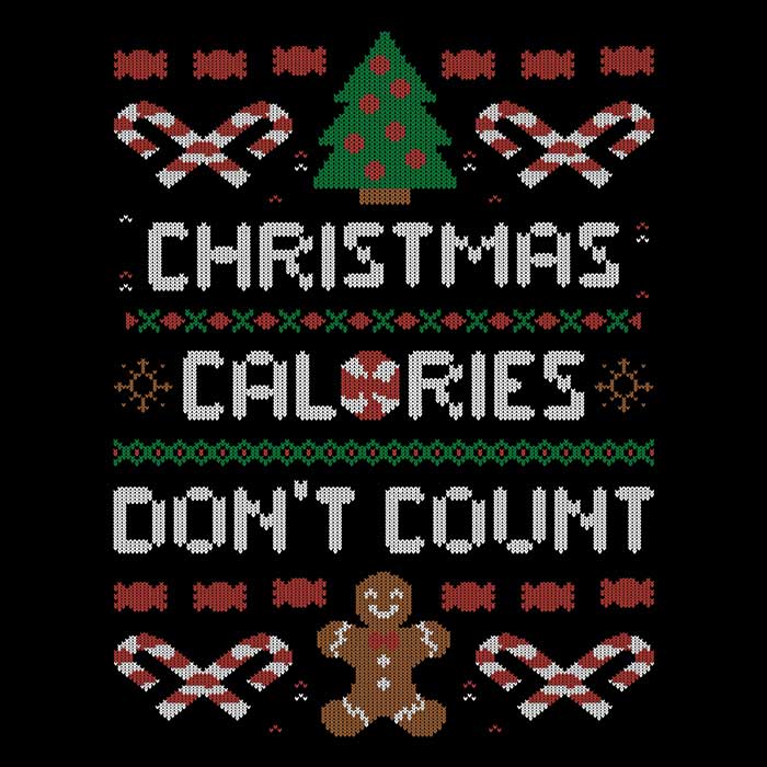 Christmas Calories Don't Count - Stylish Long Sleeve Crewneck T-Shirt for the Festive Season