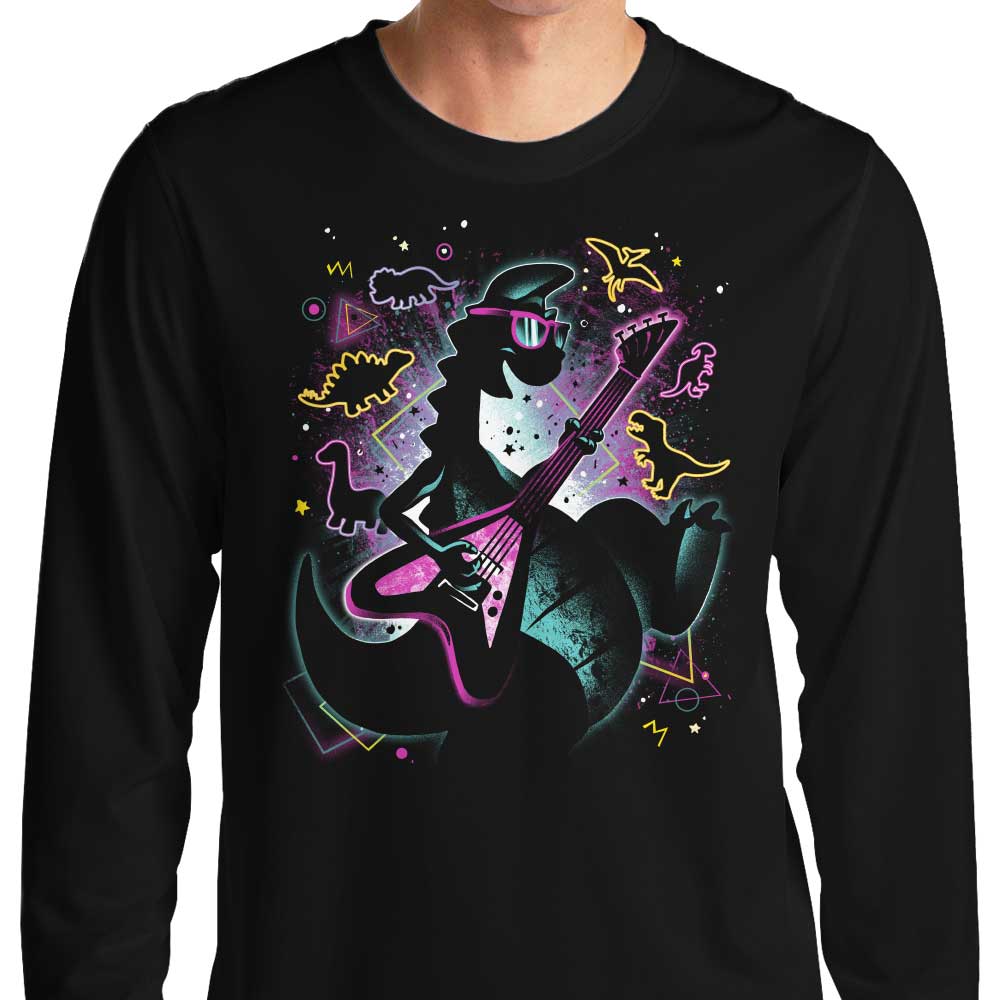 Long Sleeve Rocking Dinosaur Themed T-Shirt for Comfortable Wear