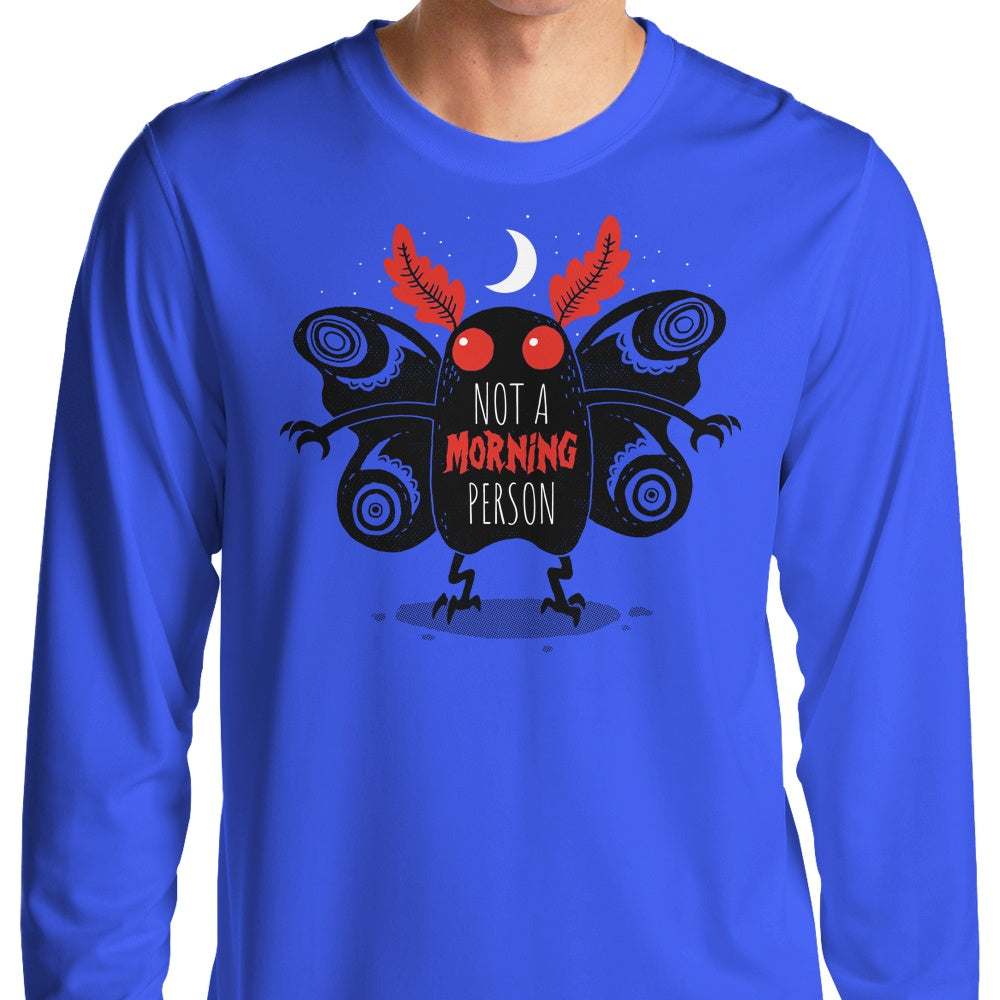 Long Sleeve 'Not a Morning Person' T-Shirt by DinoMike