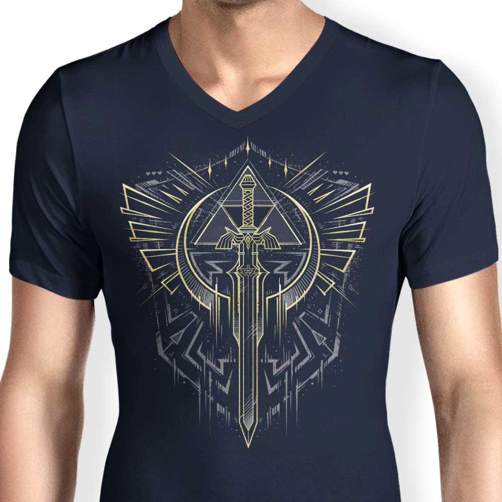 Men's V-Neck Hero Sword T-Shirt