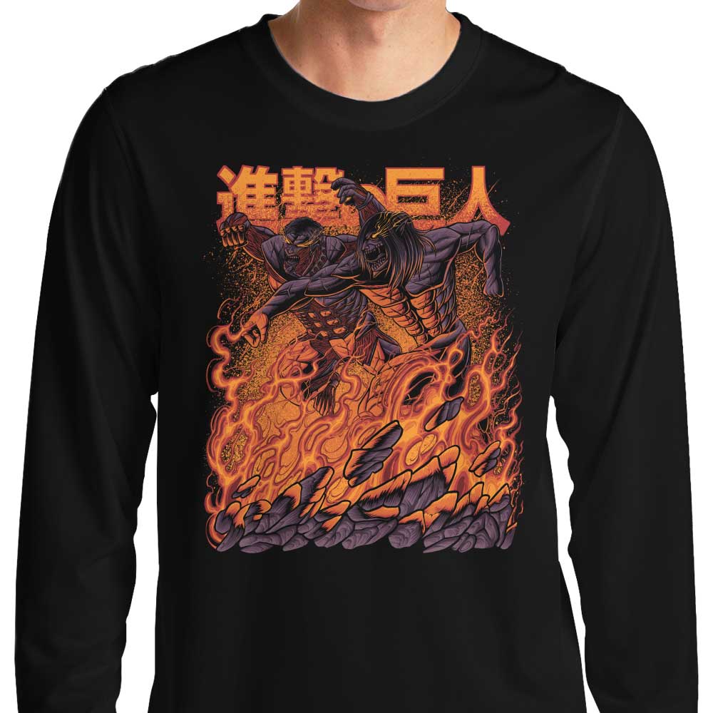 Alanside's Eren x Reiner Stylish Long Sleeve T - Shirt in Various Sizes