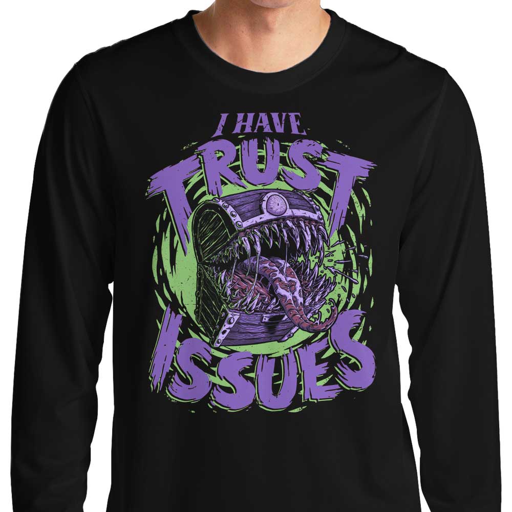 Studio Mootant Long Sleeve T-Shirt with 'I Have Trust Issues' Print