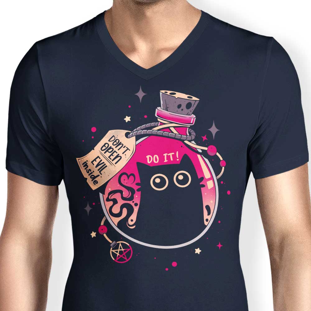Men's V-Neck Bottled Menace T-Shirt