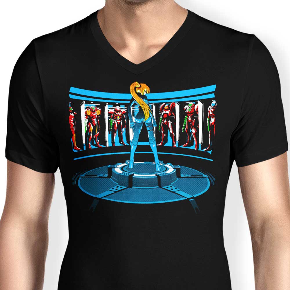Stylish Men's Iron Aran V-Neck T-Shirt
