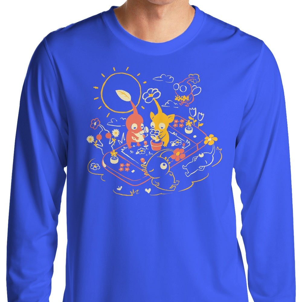 Long Sleeve Tiny Garden Graphic T-Shirt for Fashion Enthusiasts