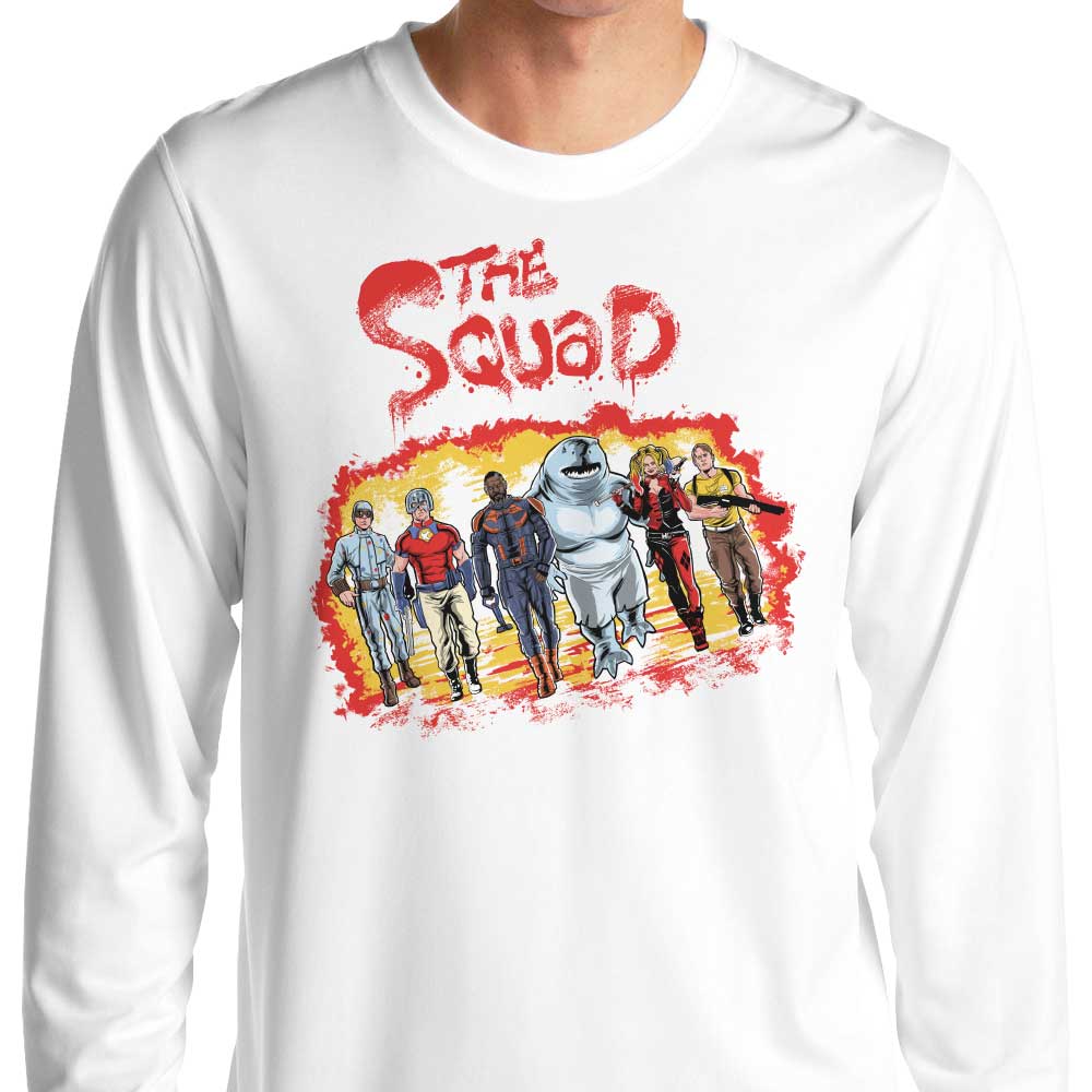 The Squad Branded Long Sleeve Crewneck T-Shirt for All Sizes