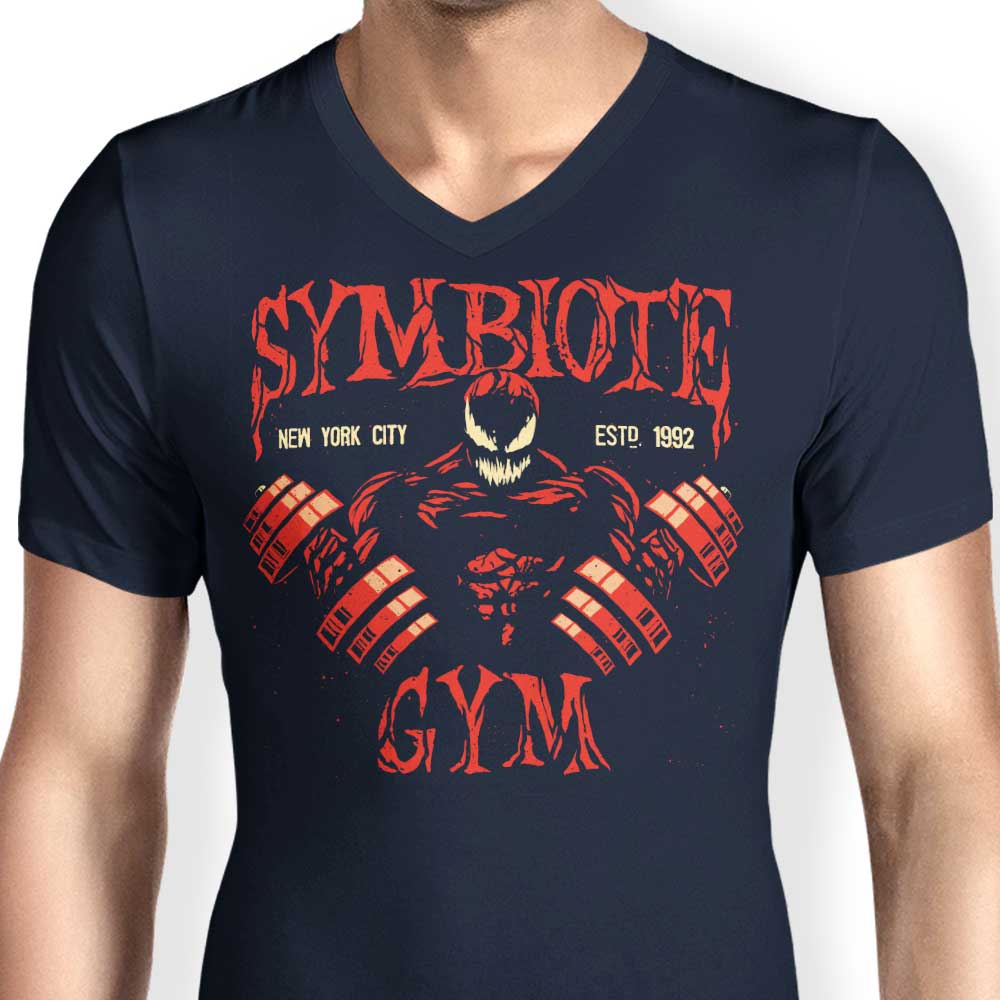 Teesgeex Men's Stylish V-Neck Gym Shirt - Symbiote Collection