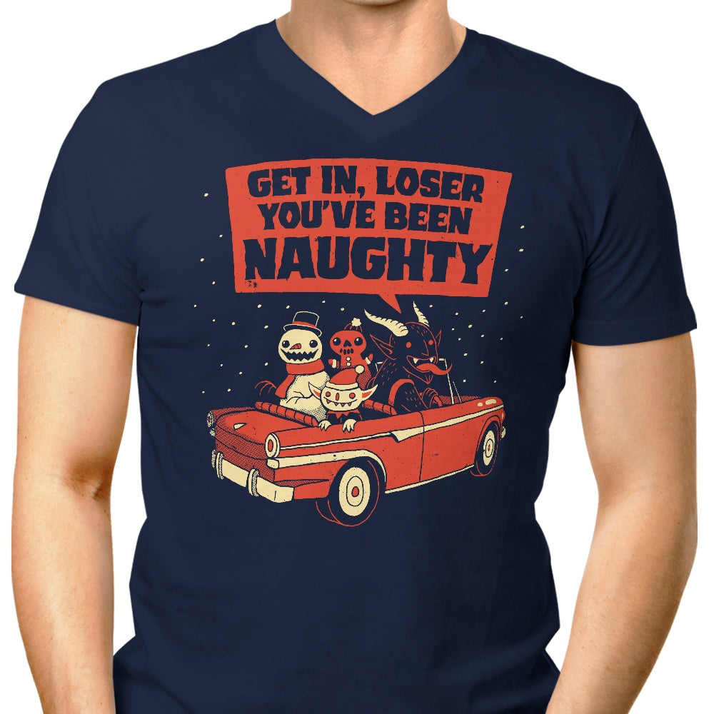 Men's V-Neck T-Shirt for Christmas Road Trip
