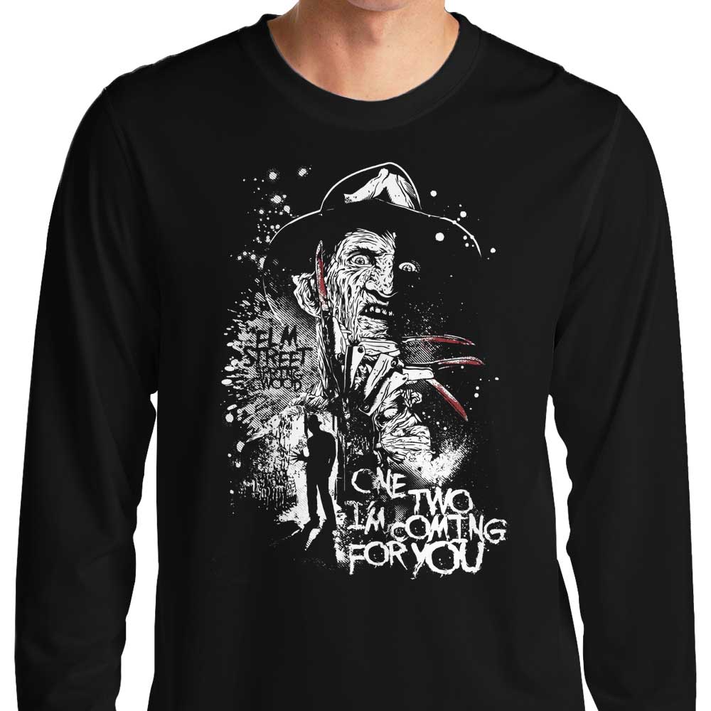 Stylish Long Sleeve 'One, Two' T-Shirt