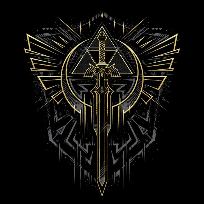 Men's V-Neck Hero Sword T-Shirt