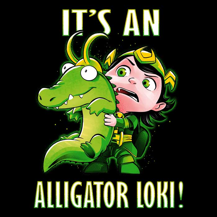 Men's V-Neck T-Shirt with 'It's an Alligator' Design