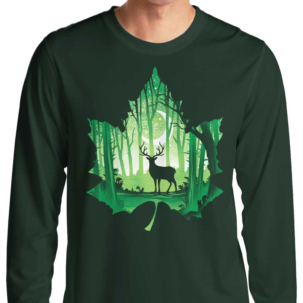 Alemaglia's Forest Deer Long Sleeve Crewneck T - Shirt in S - 4XL Sizes