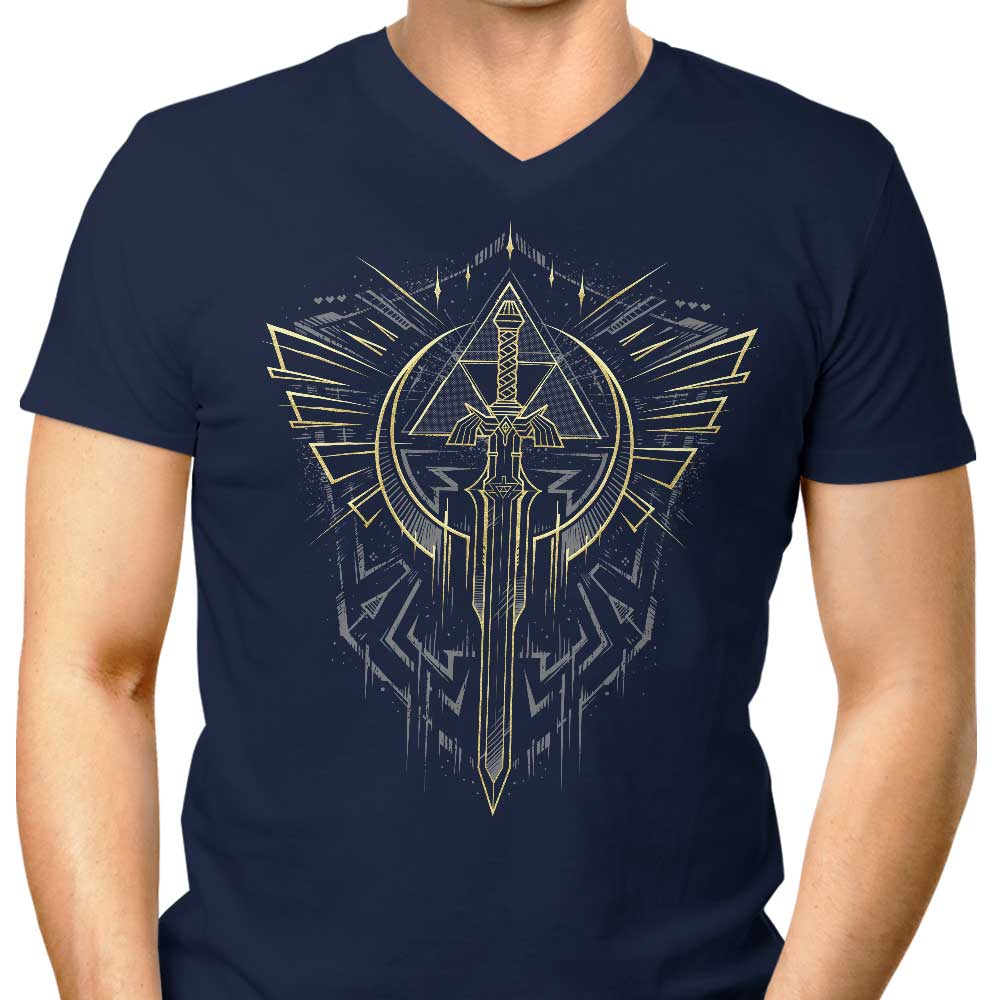 Men's V-Neck Hero Sword T-Shirt
