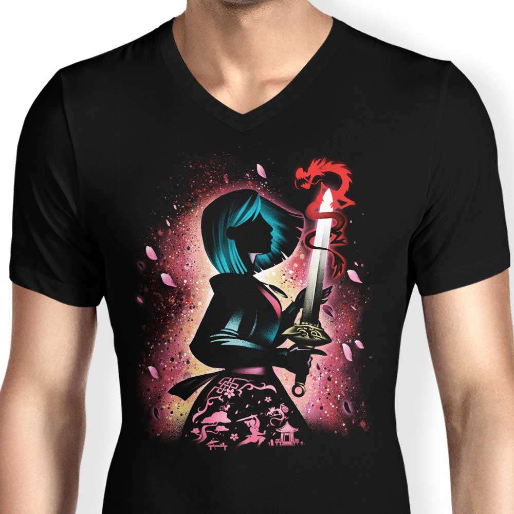 Men's Legendary Warrior Style V-Neck T-Shirt