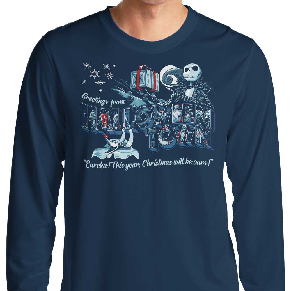 Stylish Long Sleeve 'Greetings from H-Town' T-Shirt by GoodIdeaRyan