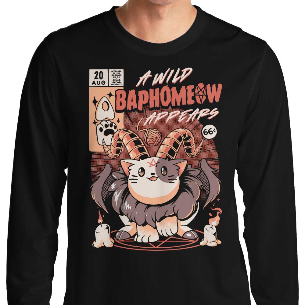 Baphomeow Long Sleeve Crewneck T - Shirt from Ilustrata