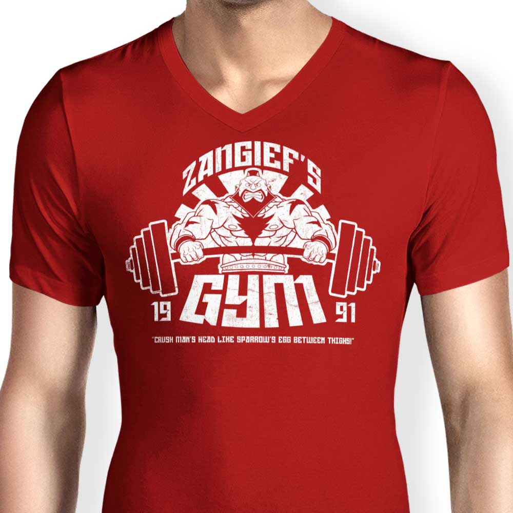 Coinbox Tees Men's Stylish V-Neck from Zangief Gym