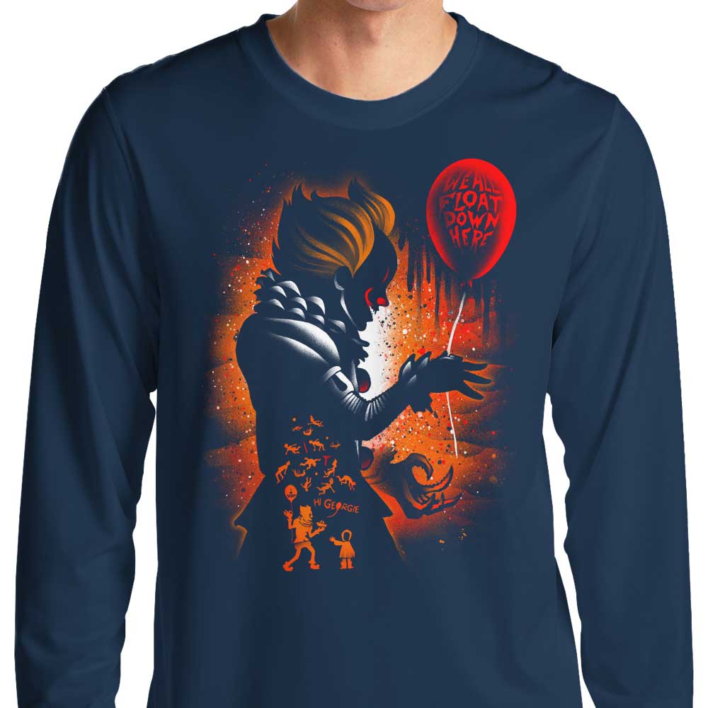 Long Sleeve Dancing Clown Themed T-Shirt for Fashion Lovers