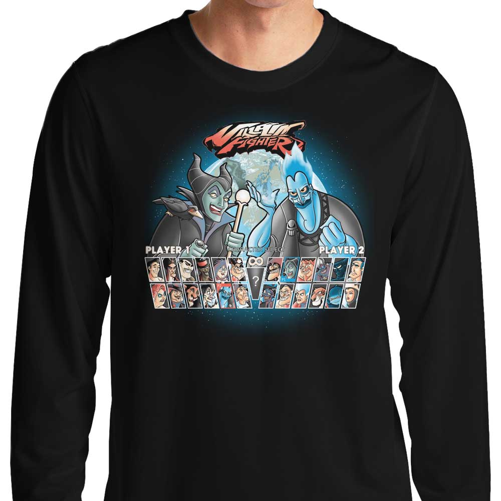 Trheewood Villain Fighter Long Sleeve Comfortable Crewneck T - Shirt