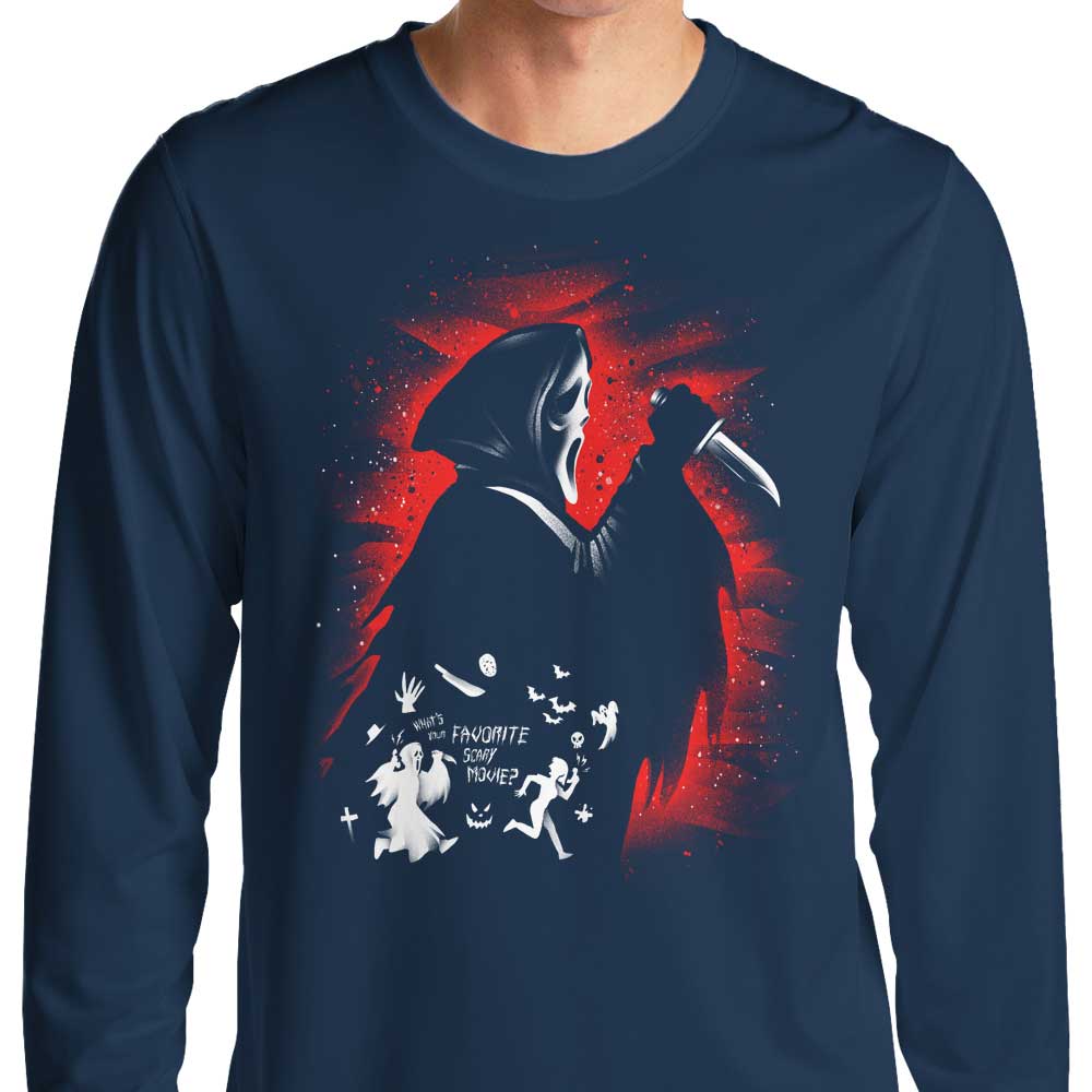 Alemaglia's Stylish Long Sleeve Ghost Face T-Shirt
