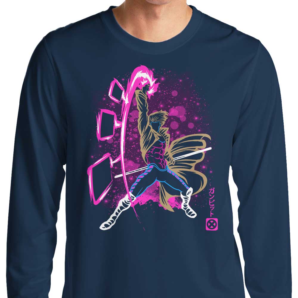 Soulkr's Kinetic Card Long Sleeve Crewneck T - Shirt in S to 4XL