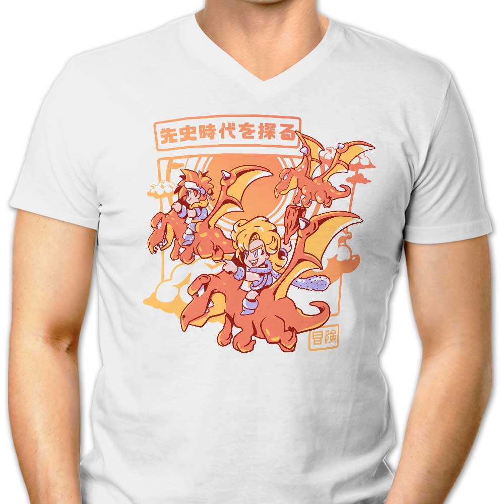 Embark on an Adventure with Men's V-Neck Flying Inspired T-Shirt