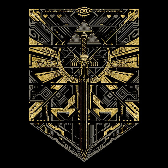 StudioM6's Stylish Gold Cyber Hero Long - Sleeve T - Shirt