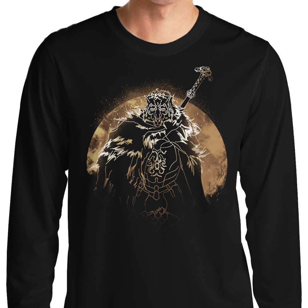 Long Sleeve 'Half Wolf Orb' Graphic T - Shirt for All Sizes