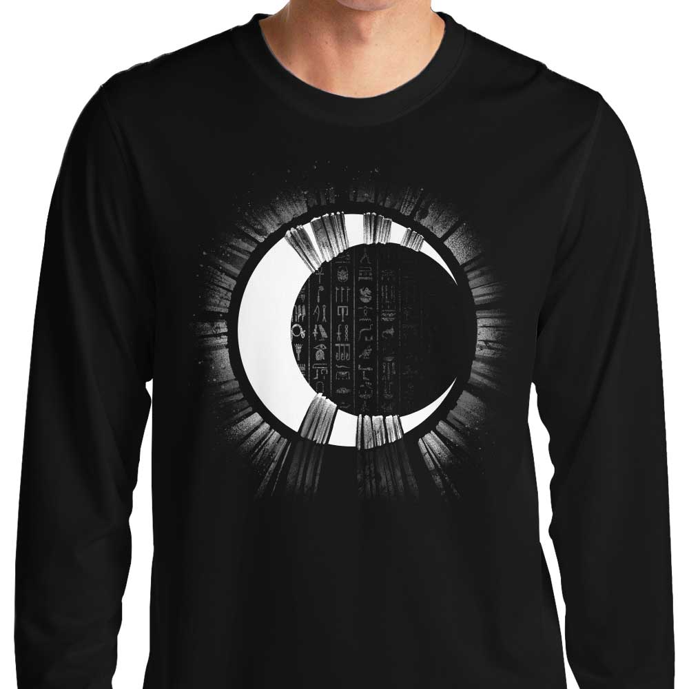 Alemaglia's Moon Bust Design Long Sleeve Crewneck T - Shirt for All Sizes