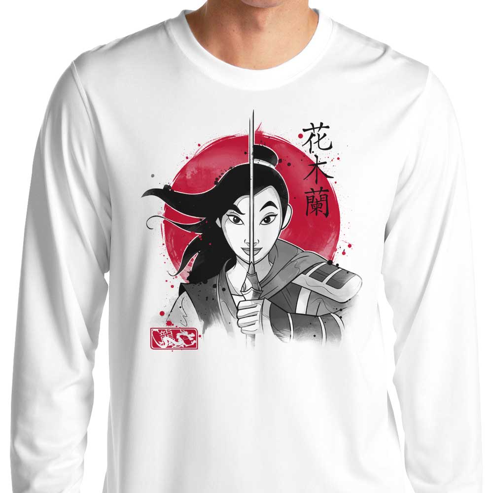 Long Sleeve Warrior Princess Sumi-e T-Shirt by Getsousa!
