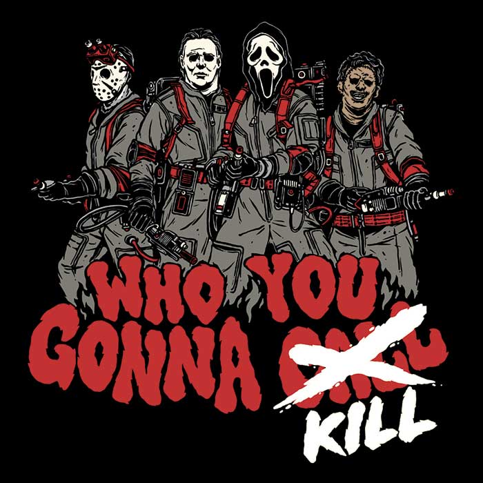 Men's Stylish V-Neck T-Shirt: Who You Gonna Kill Design