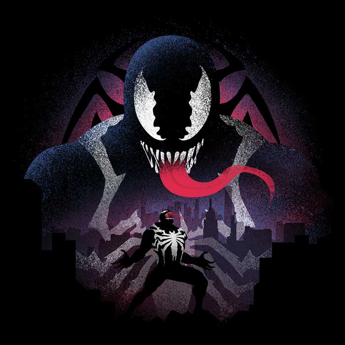 Long Sleeve T-Shirt Featuring Black Symbiote Design