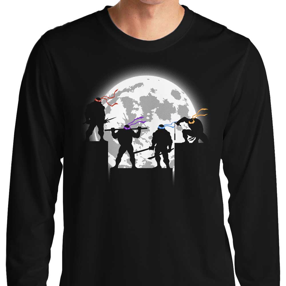 Night Shadows Long Sleeve Crewneck T-Shirt - Comfortable and Durable