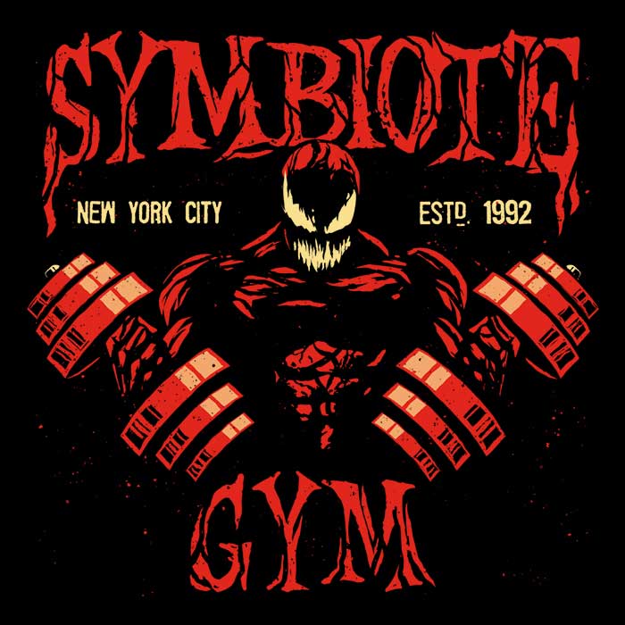 Teesgeex Men's Stylish V-Neck Gym Shirt - Symbiote Collection