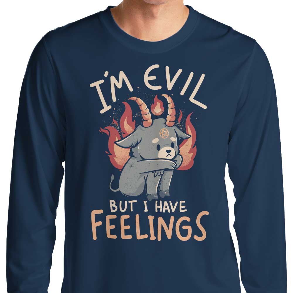 Elegant Long Sleeve 'But I Have Feelings' T-Shirt