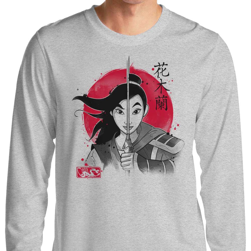 Long Sleeve Warrior Princess Sumi-e T-Shirt by Getsousa!