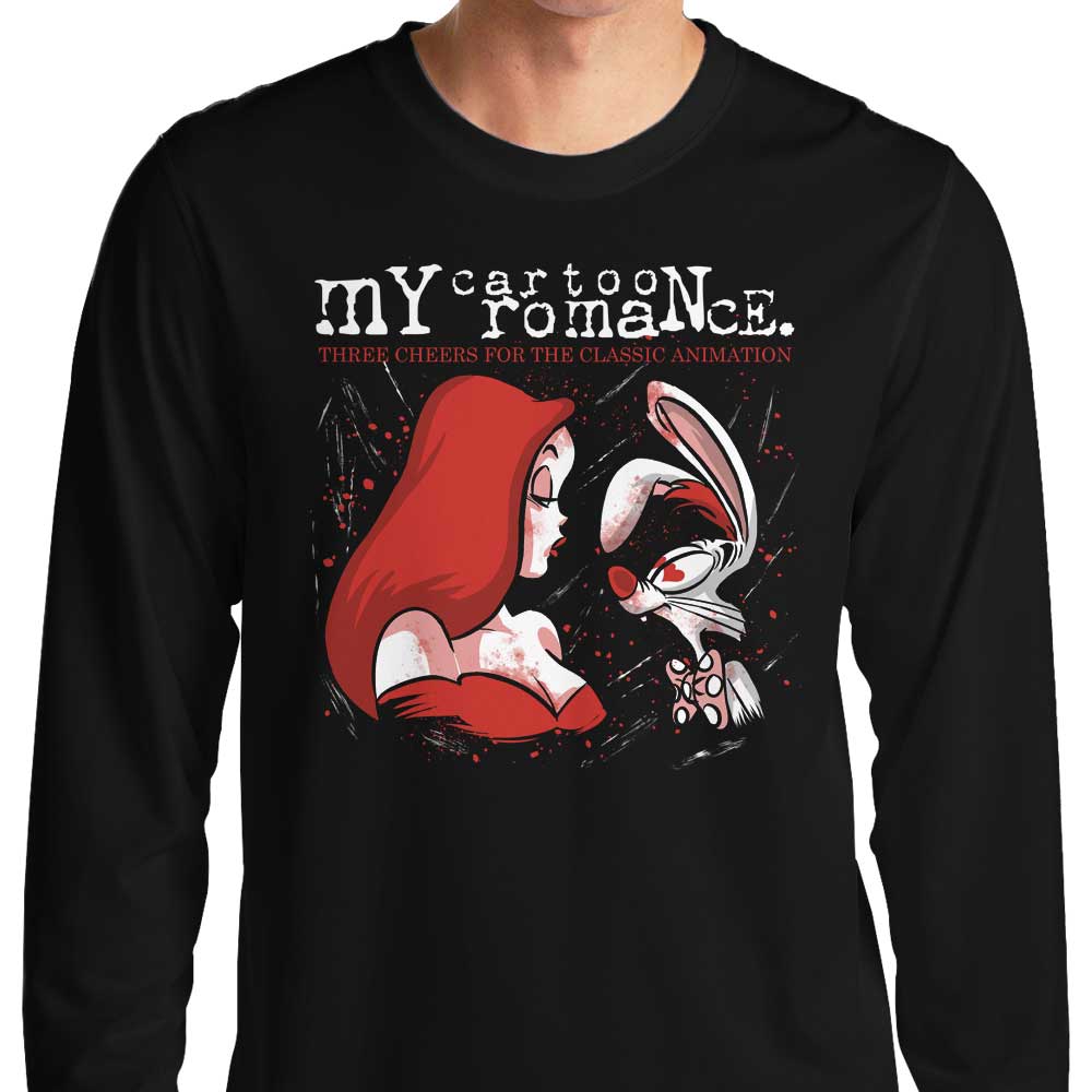 Zascanauta's Enchanting Cartoon Romance Long - Sleeve T - Shirt
