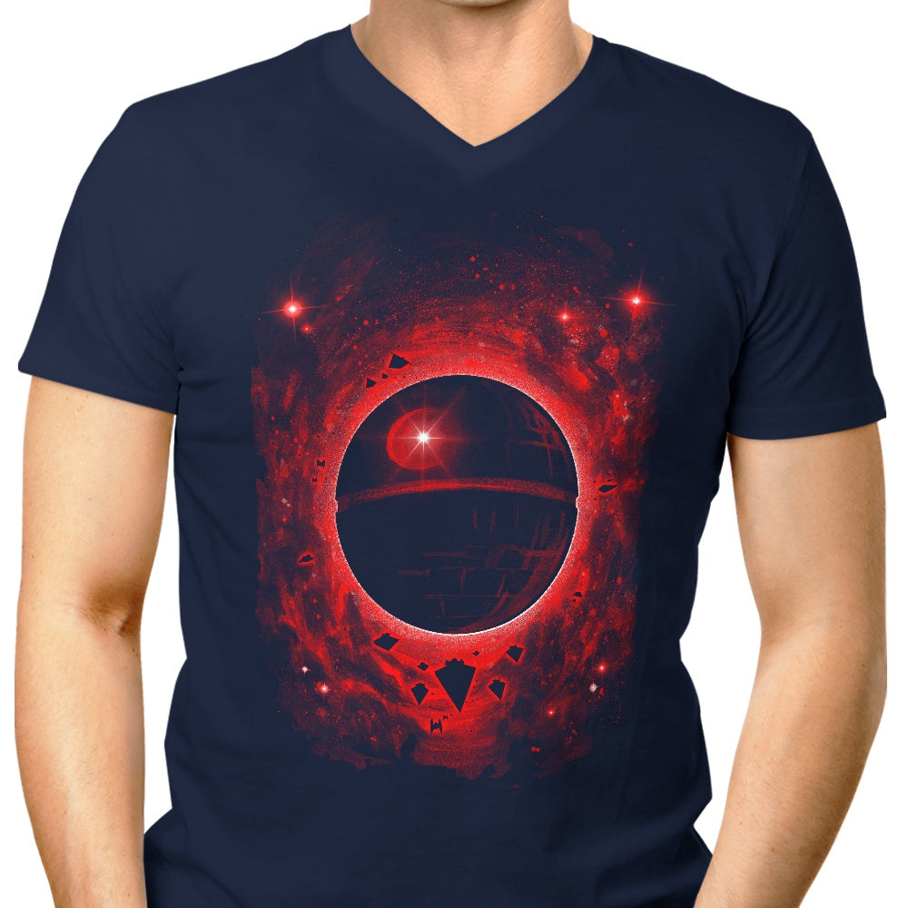 Alemaglia Men's Stylish V-Neck T-Shirt - 'That's No Moon'