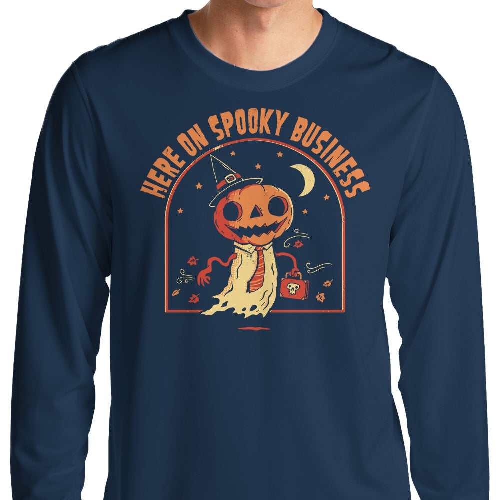 Spooky Business Long Sleeve T-Shirt by DinoMike