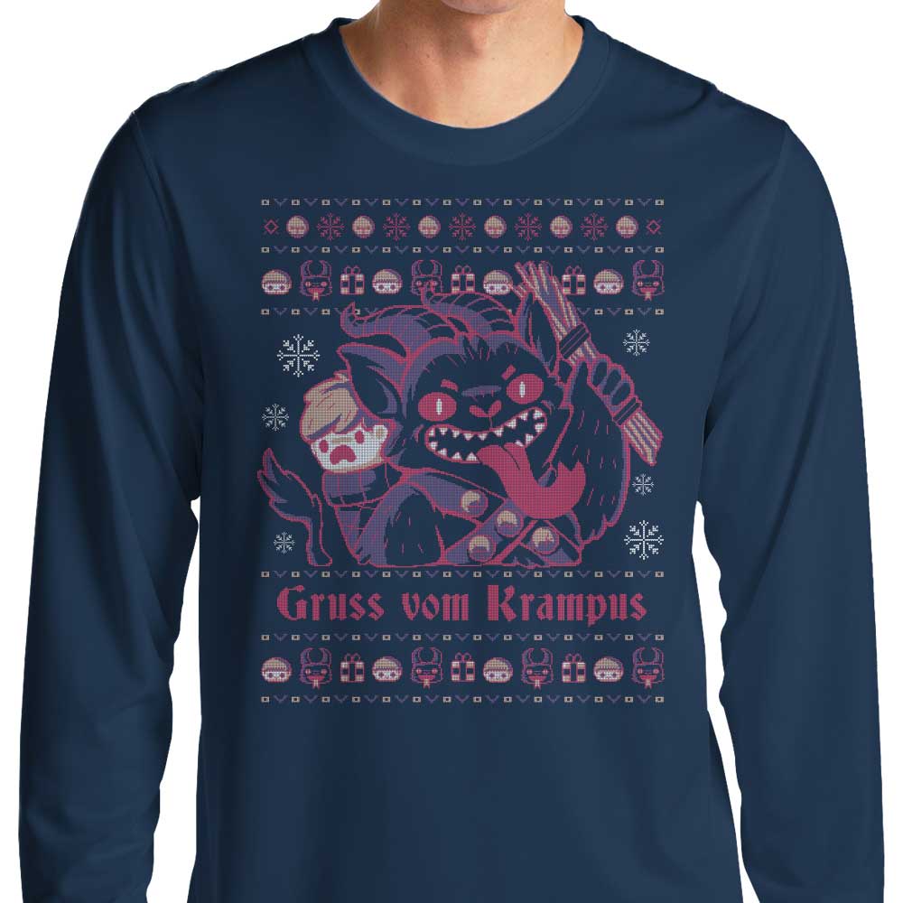 xMorfina's Stylish Gruss Vom Krampus Long Sleeve Crewneck T - Shirt